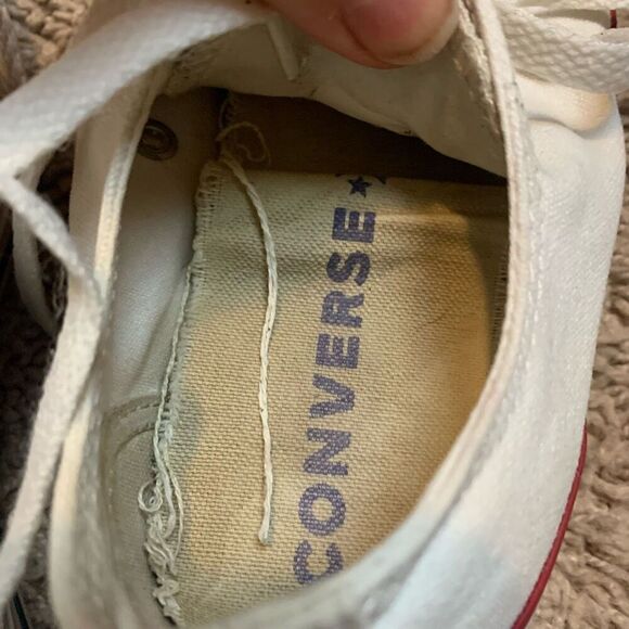 White Low Top All Star Converse Classic Sneakers 7 - Picture 6 of 7